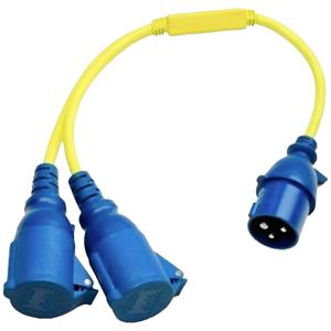 Victron Energy SHP307700240 CEE Stecker auf 2 x CEE Kupplung Adapterkabel