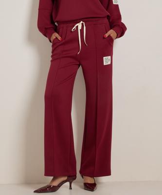 wide fit broek met label wide fit broek met label