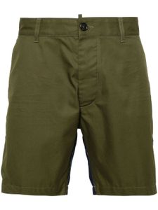 DSQUARED2 short Caten Bros à empiècements - Vert