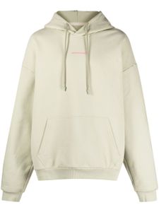 MONOCHROME logo-embossed hoodie - Vert