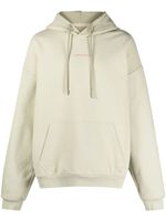 MONOCHROME logo-embossed hoodie - Vert - thumbnail