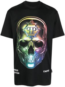 Philipp Plein t-shirt à imprimé tête de mort - Noir