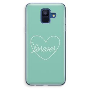 Forever heart pastel: Samsung Galaxy A6 (2018) Transparant Hoesje