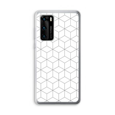 Zwart-witte kubussen: Huawei P40 Transparant Hoesje