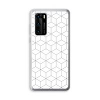 Zwart-witte kubussen: Huawei P40 Transparant Hoesje