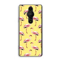 Flamingo's geel: Sony Xperia Pro-I Transparant Hoesje