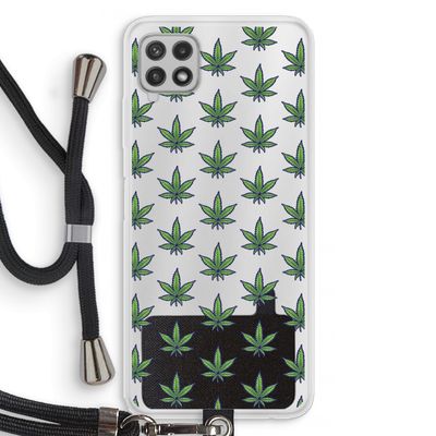 Weed: Samsung Galaxy A22 4G Transparant Hoesje met koord