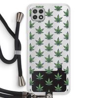 Weed: Samsung Galaxy A22 4G Transparant Hoesje met koord