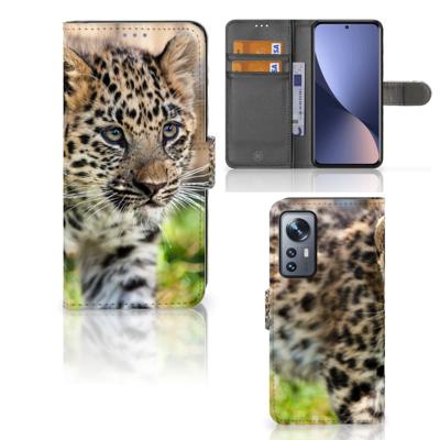 Xiaomi 12 | 12X | Telefoonhoesje | Met pasjeshouder | Baby Luipaard