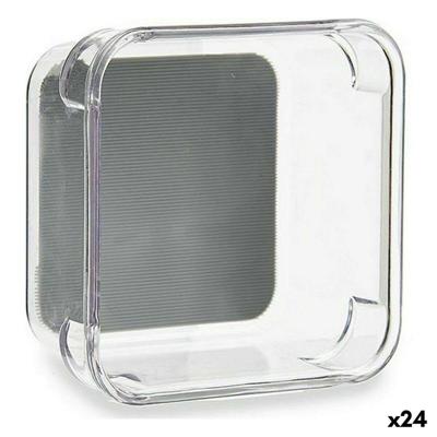 Ladevakken Kinvara Grijs Transparant Siliconen Plastic TPR Gerecycled plastic 9,3 x 4,5 x 9,3 cm (24 Stuks)