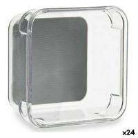 Ladevakken Kinvara Grijs Transparant Siliconen Plastic TPR Gerecycled plastic 9,3 x 4,5 x 9,3 cm (24 Stuks)