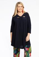 Yoek Tuniek Wide Bottom met halsdetail | Blauw | Maat 58/60