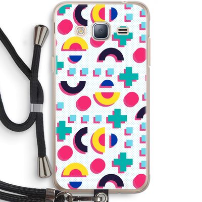 8-bit N°2: Samsung Galaxy J3 (2016) Transparant Hoesje met koord