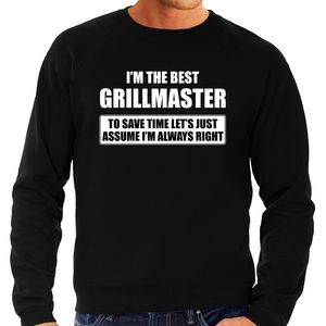 The best grillmaster bbq cadeau sweater zwart voor heren