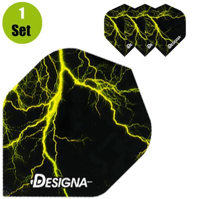 Designa Lightning Dartflights - Geel