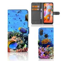 Samsung Galaxy M11 | A11 | Telefoonhoesje | Met pasjeshouder | Vissen
