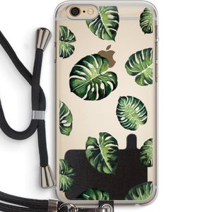 Tropische bladeren: iPhone 6 PLUS / 6S PLUS Transparant Hoesje met koord
