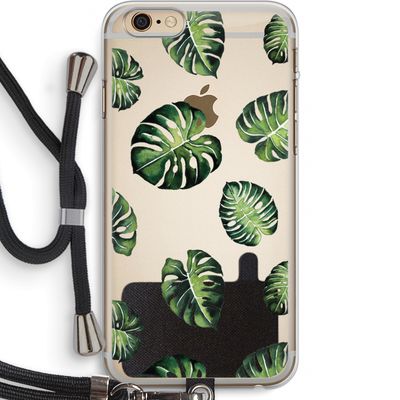 Tropische bladeren: iPhone 6 PLUS / 6S PLUS Transparant Hoesje met koord