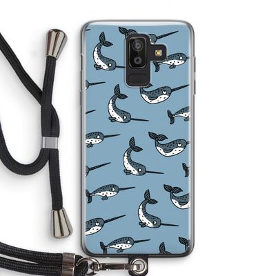 Narwhal: Samsung Galaxy J8 (2018) Transparant Hoesje met koord