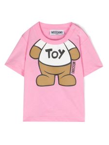 Moschino Kids t-shirt en coton à motif Teddy Bear - Rose