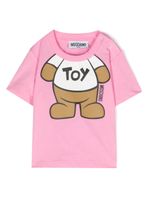 Moschino Kids t-shirt en coton à motif Teddy Bear - Rose - thumbnail