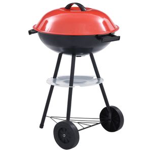 VidaXL Kogelbarbecue houtskool met wieltjes XXL 44 cm