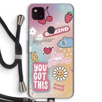 Positivity: Pixel 4a 5G Transparant Hoesje met koord