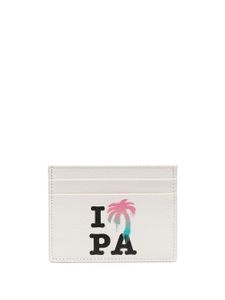 Palm Angels porte-cartes I Love PA en cuir - Blanc