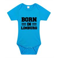 Born in Limburg cadeau baby rompertje blauw jongens 92 (18-24 maanden)  -