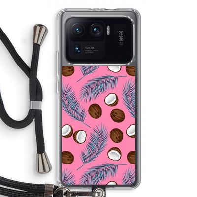 Kokosnoot roze: Xiaomi Mi 11 Ultra Transparant Hoesje met koord