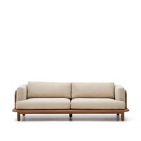 Kave Home - 3-zitsbank Turqueta van FSC 100% massief teakhout 230 cm