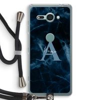Midnight Marble: Sony Xperia XZ2 Compact Transparant Hoesje met koord