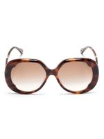 Chloé Eyewear lunettes de vue oversize à logo - Marron - thumbnail