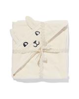 HEMA Baby badcape 80x80cm beertje (wit)