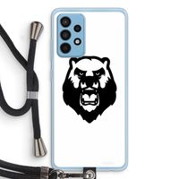 Angry Bear (white): Samsung Galaxy A52 Transparant Hoesje met koord Angry Bear (white): Samsung Galaxy A52 Transparant Hoesje met koord