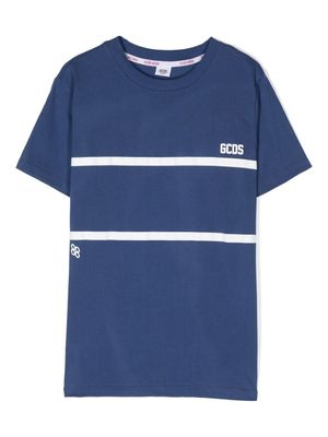 Gcds Kids t-shirt à logo poitrine - Bleu