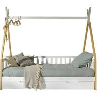 Vipack Tipi Bed met Uitvalbeveiliging en Bedlade Wit