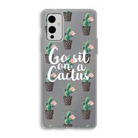 Cactus quote: OnePlus 9 Transparant Hoesje