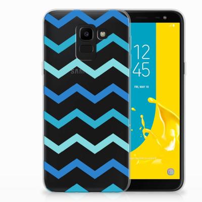 Samsung Galaxy J6 2018 | TPU bumper | Zigzag Blauw