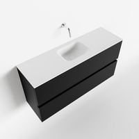 Toiletmeubel Mondiaz Ada | 100 cm | Meubelkleur Urban | Lex wastafel Talc Midden | Zonder kraangat