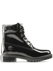 Jimmy Choo x Timberland bottines en cuir verni - Noir