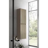 Saniclass Chaci Hoge Kast - 140x35x27cm - 2 deuren - eiken 84486
