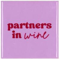 Tegeltje partners purple 10x10x1 cm - Daan kromhout design