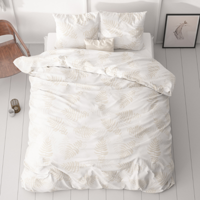 Dekbedovertrek Leaves Light - Lits-Jumeaux (240x220 Cm) - Wit Microvezel - - Sleeptime Classy - Dekbed-Discounter.nl Dekbedovertrek Leaves Light - Lits-Jumeaux (240x220 Cm) - Wit Microvezel - - Sleeptime Classy - Dekbed-Discounter.nl