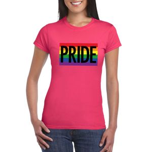 Regenboog vlag Pride shirt roze dames