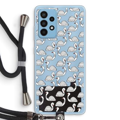 Zwanen: Samsung Galaxy A52 Transparant Hoesje met koord