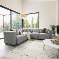 Kave Home 5-zits Hoekbank Legara Lichtgrijs - thumbnail