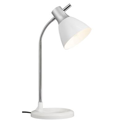 Brilliant Strakke bureaulampJan zilver met wit - 92762/05