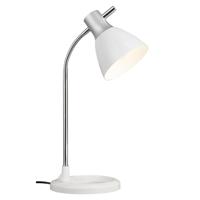 Brilliant Strakke bureaulampJan zilver met wit - 92762/05
