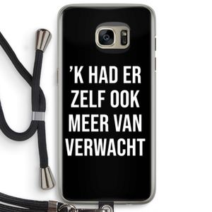 Meer verwacht - Zwart: Samsung Galaxy S7 Edge Transparant Hoesje met koord